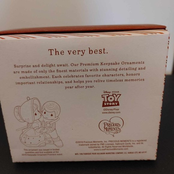 Hallmark Keepsakes Disney Precious Moments: Toy Story Woody Bo Peep Ornament NIB - Picture 6 of 6